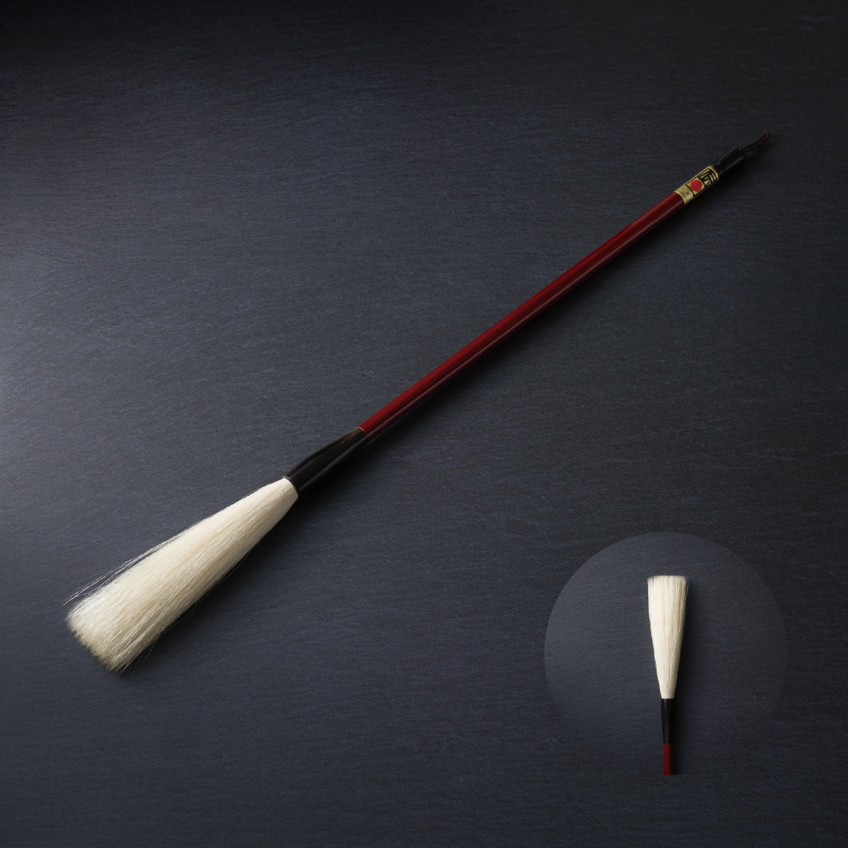 【KAWAJIRI】KO SAI KOHO – Daruma Fude with Red-Tame Lacquer Handle