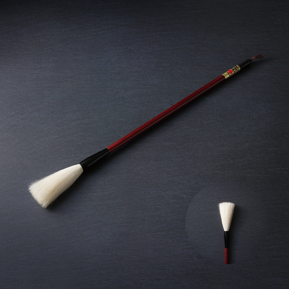 【川尻筆：GOAT】KO SAI KOHO – Daruma Fude with Red-Tame Lacquer Handle