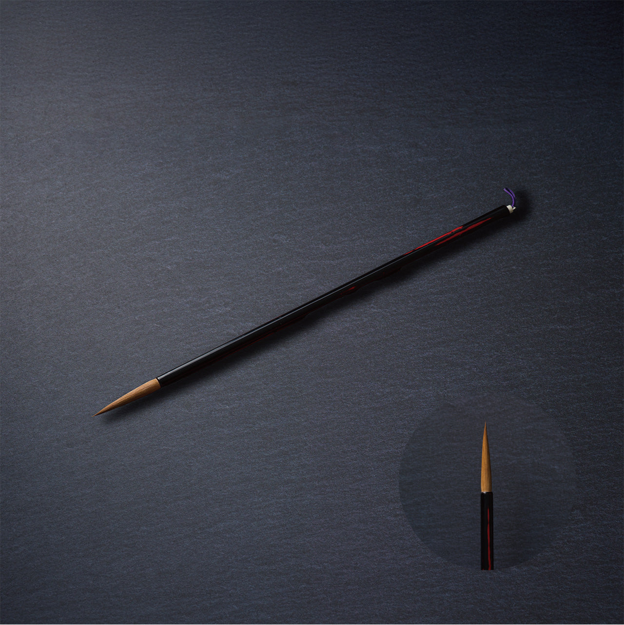 【NARA FUDE】AKEBONO-NURI (Kolinsky Long, Slender Head)