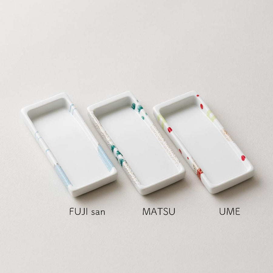 Five colors on a single inkstone